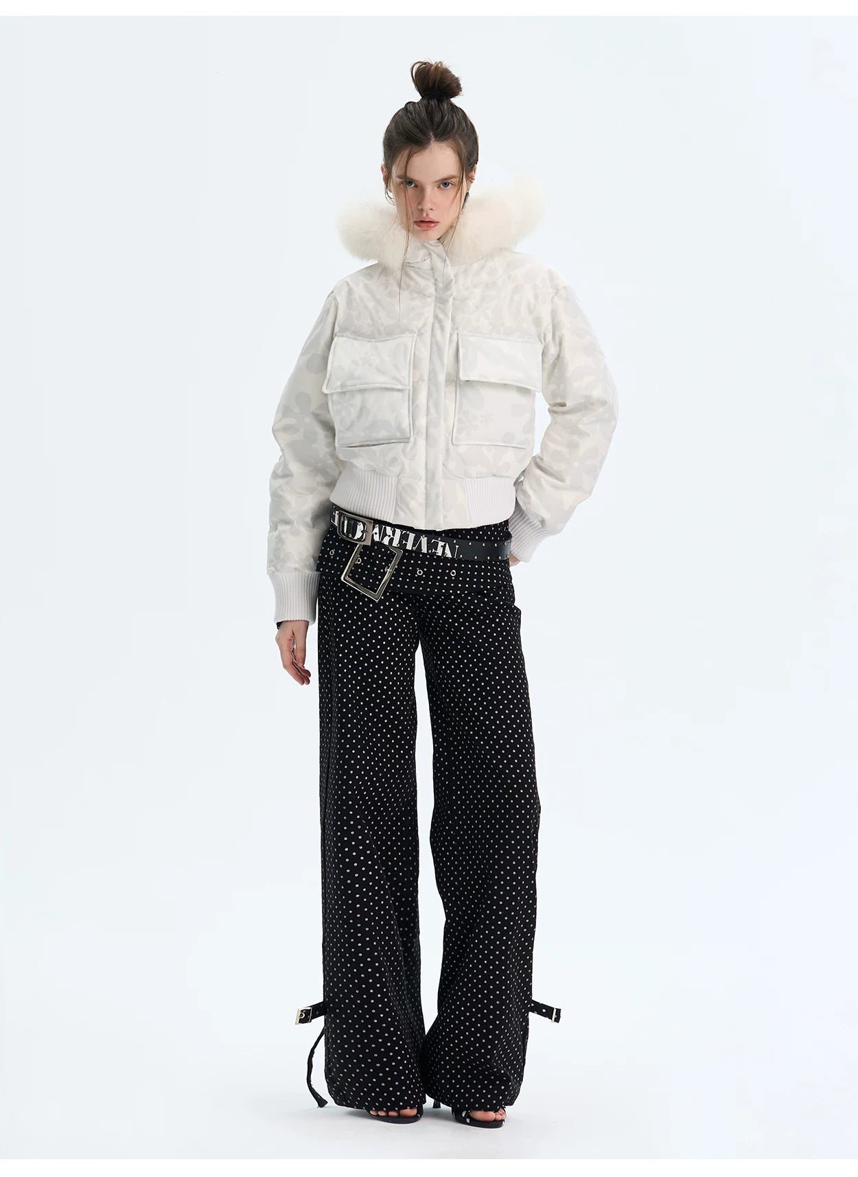 Vintage Printed Short Down Jacket