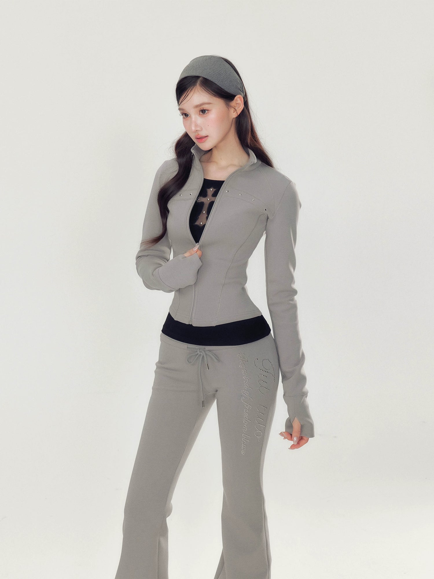 Pink Luxe Yoga Tracksuit Set