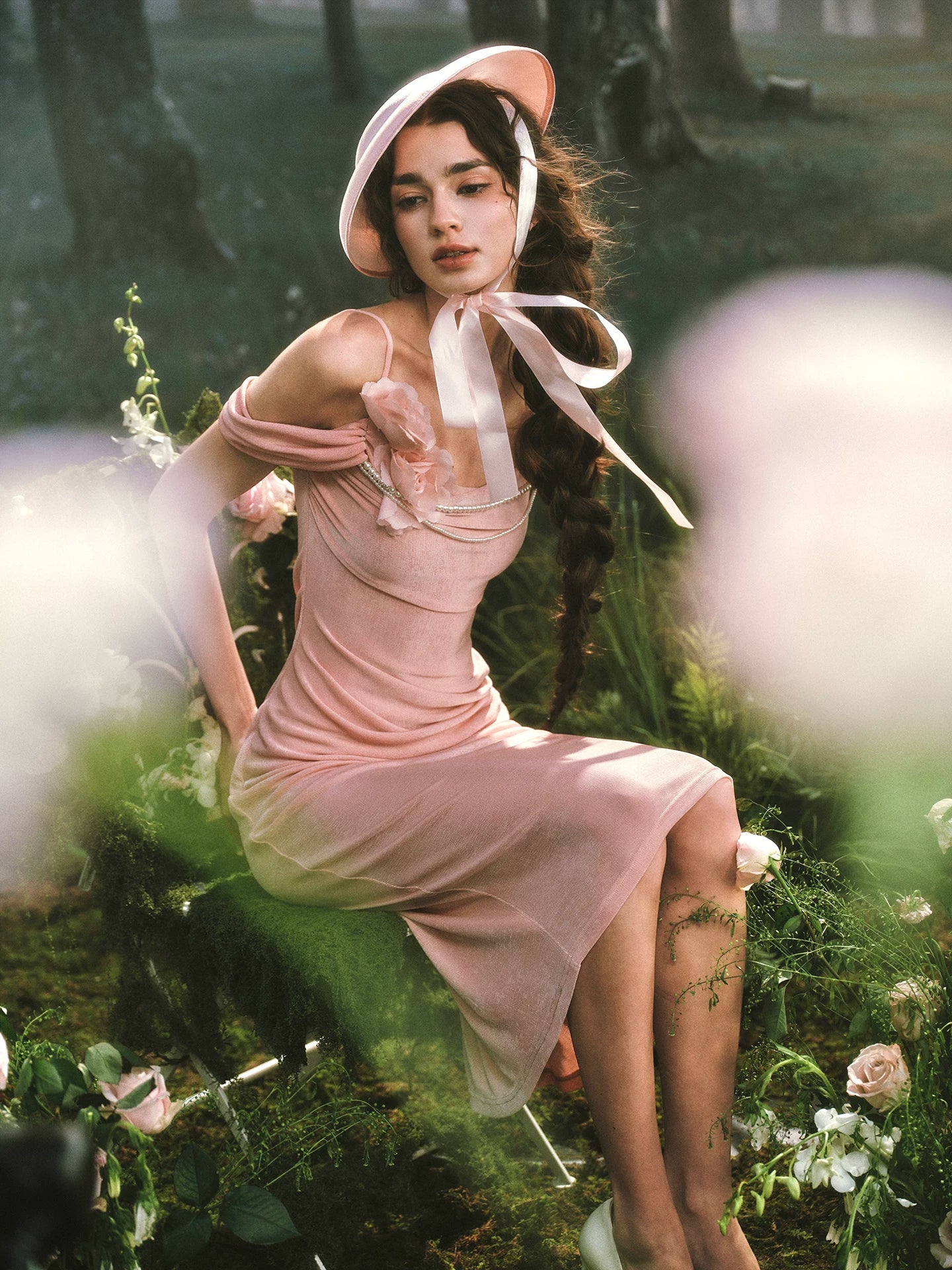 Time Blossom Letter Dress