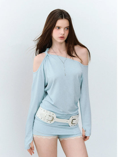 Mambo Signal One-Shoulder Top &amp; Skort