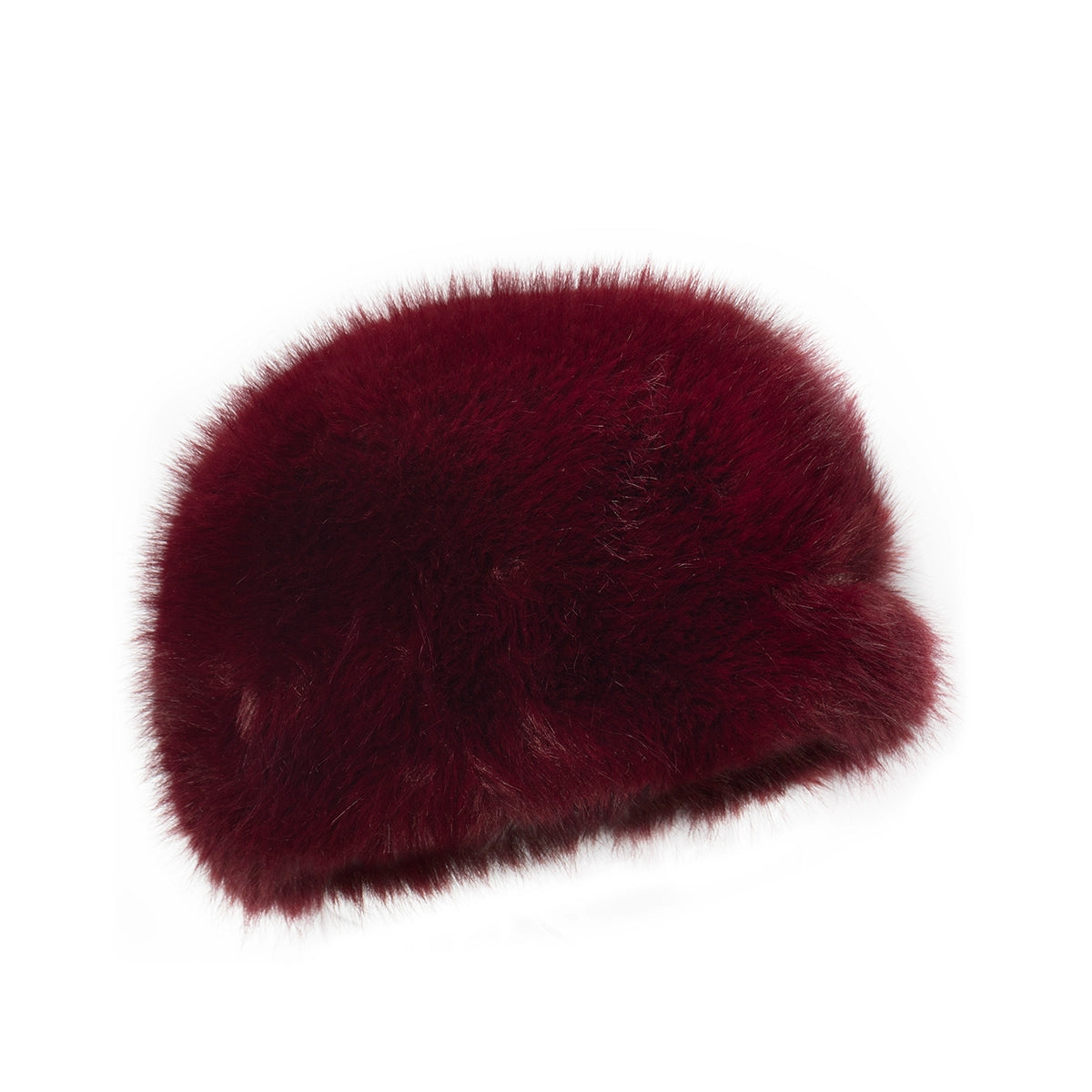 Angora-Touch Faux Fur Flat Cap