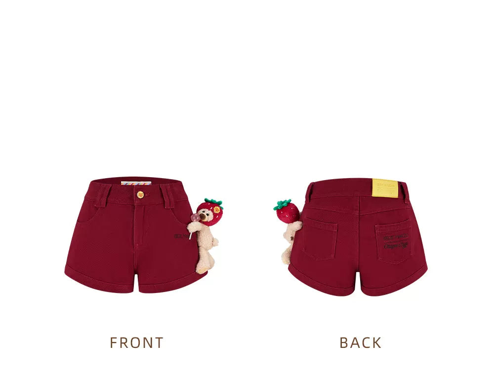 Lollipop V-Waist Slim-Fit Shorts