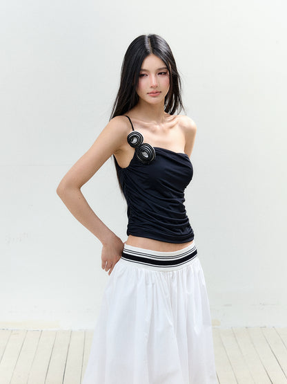Rose Off-Shoulder Strapless Vest