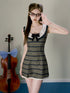 Vintage Sleeveless Plaid Mini Dress - CHINASQUAD