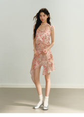 Floral Spaghetti Strap Dress - CHINASQUAD