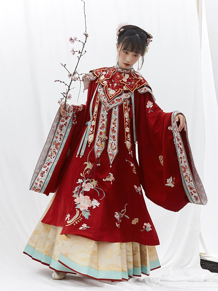 &quot;繁花有期&quot; Embroidered Ming-Style Hanfu Wedding Set