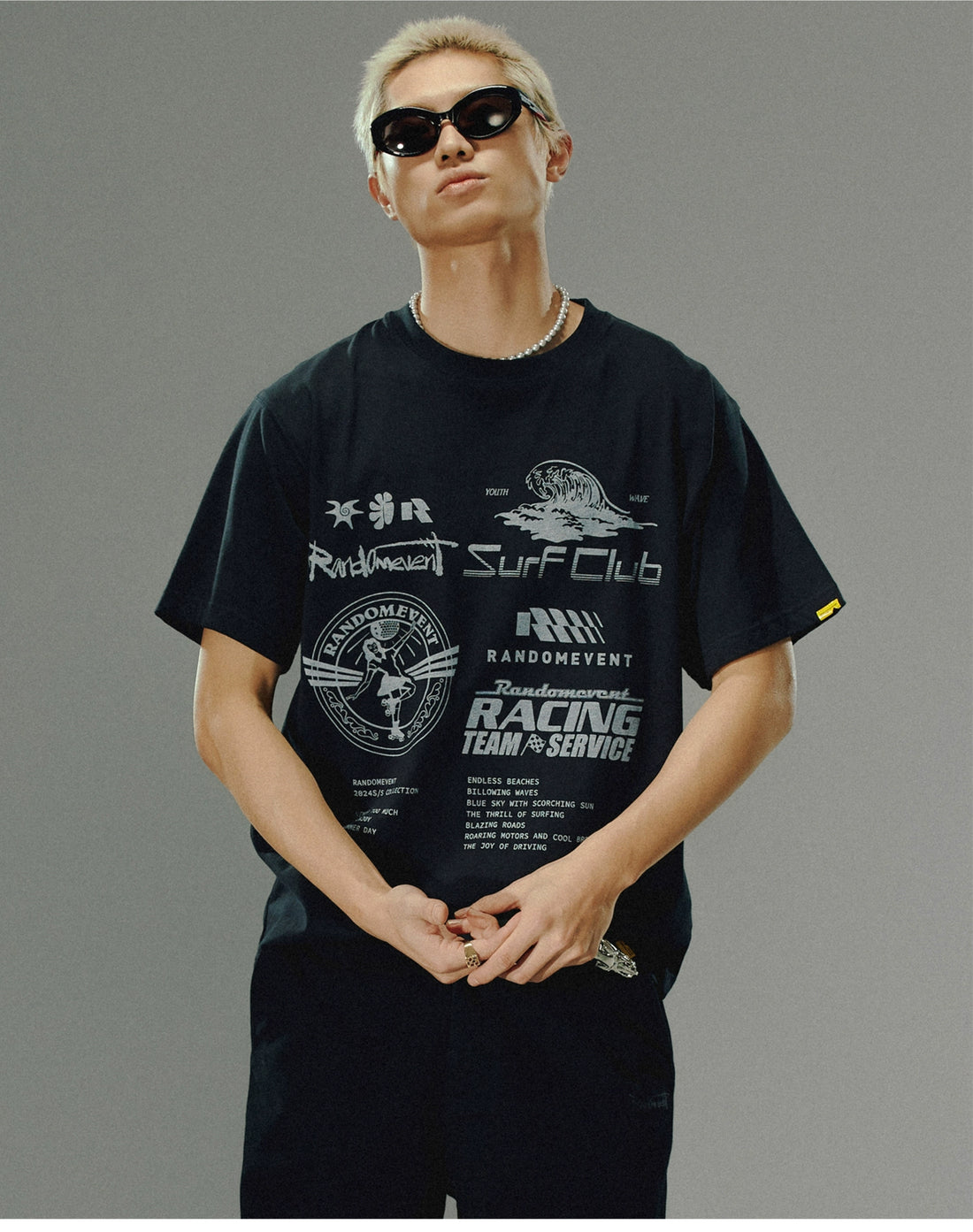Black Printed Crew Neck T-Shirt - CHINASQUAD