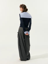 Fake Two-Piece Twist-Knot Spliced V-Neck Knit Top - CHINASQUAD