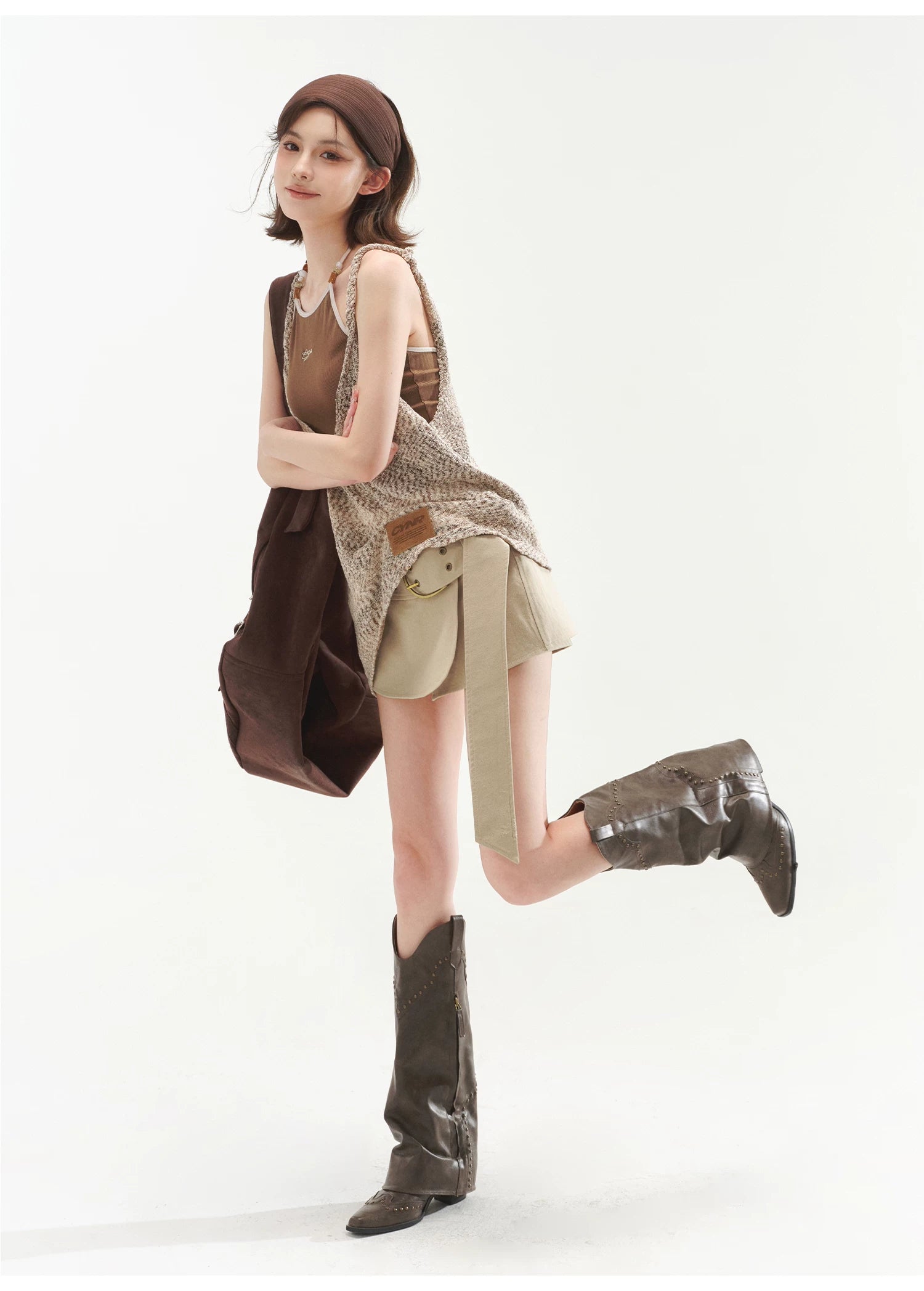 Halter Cami &amp; Textured Sheer Cover-Up Set