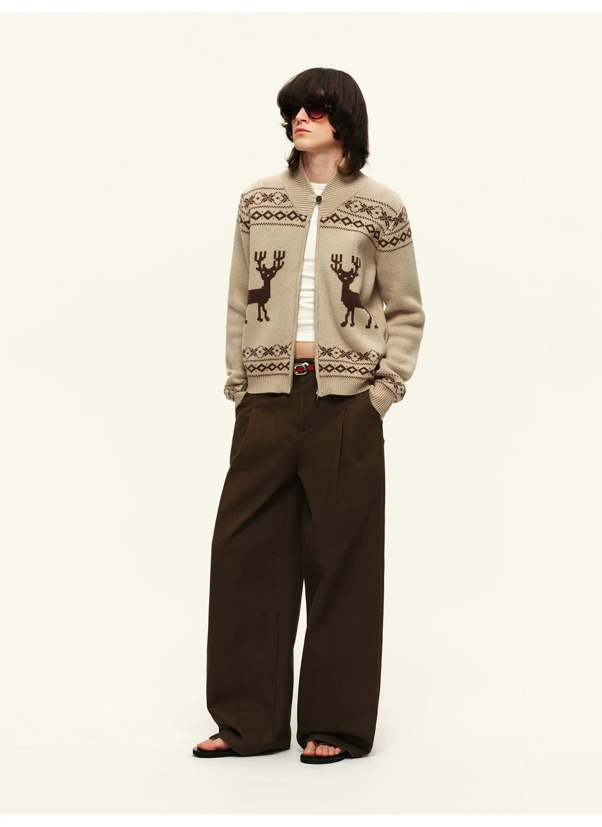 Vintage Fair Isle Wool Knit Cardigan