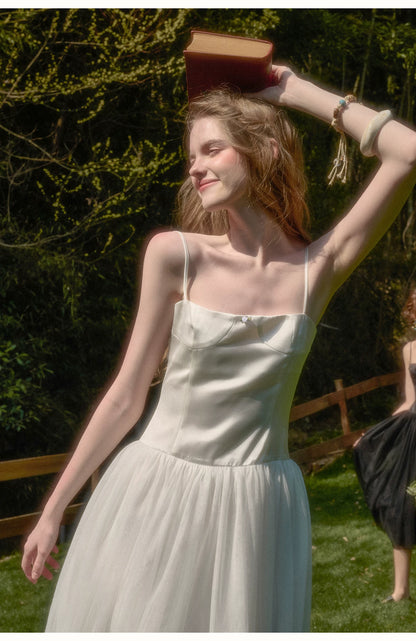 French Ballet Tulle Cami Maxi Dress