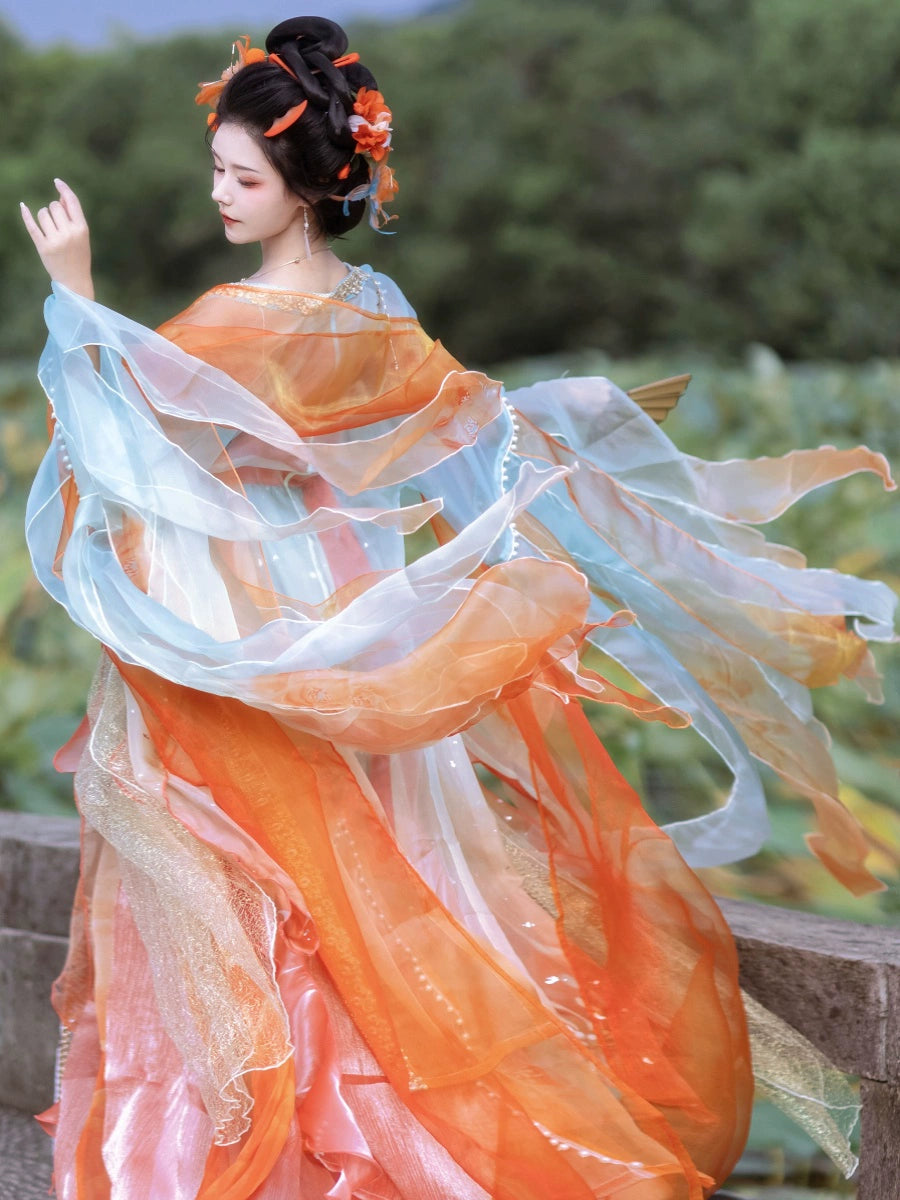 &quot;红凌锦鲤&quot; Tang Dynasty Hanfu Set