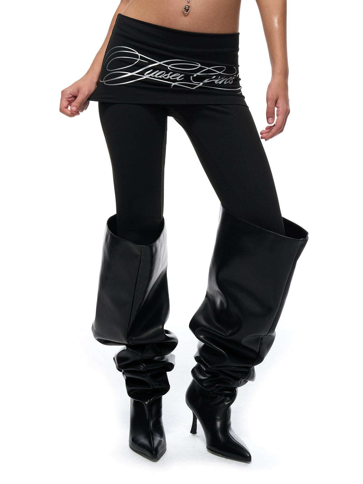 Waist Graphic Compression Yoga Leggings