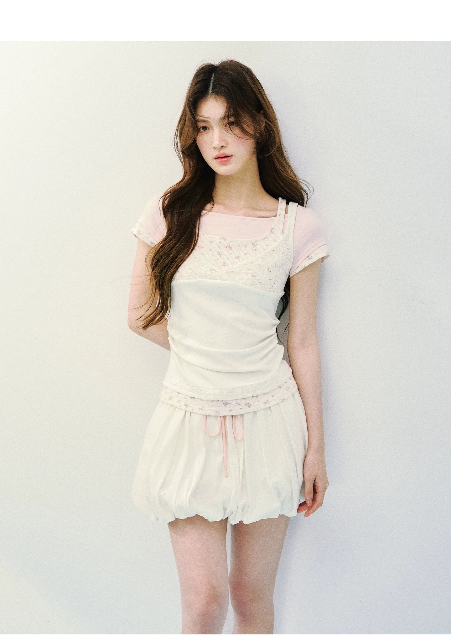 Layered Lace Knit Tee