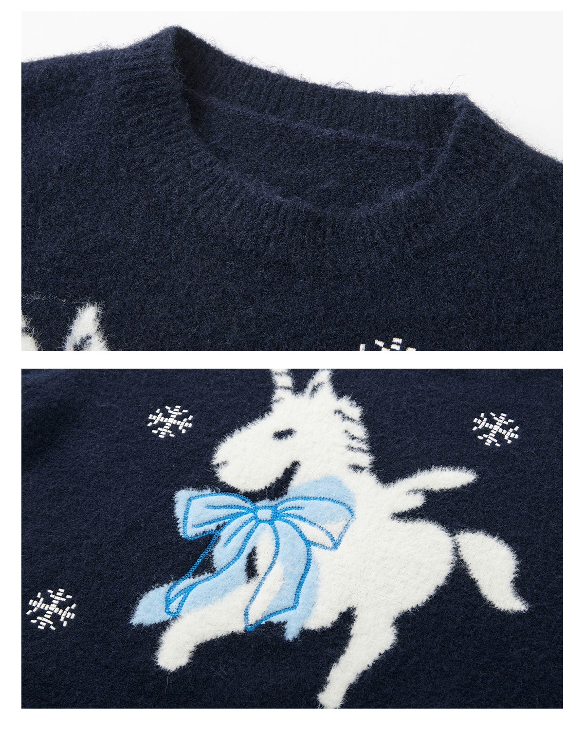 Snowflake Pony Soft Knit Sweater