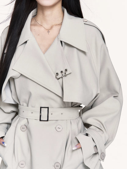 Archive Cropped British-Style Trench Coat