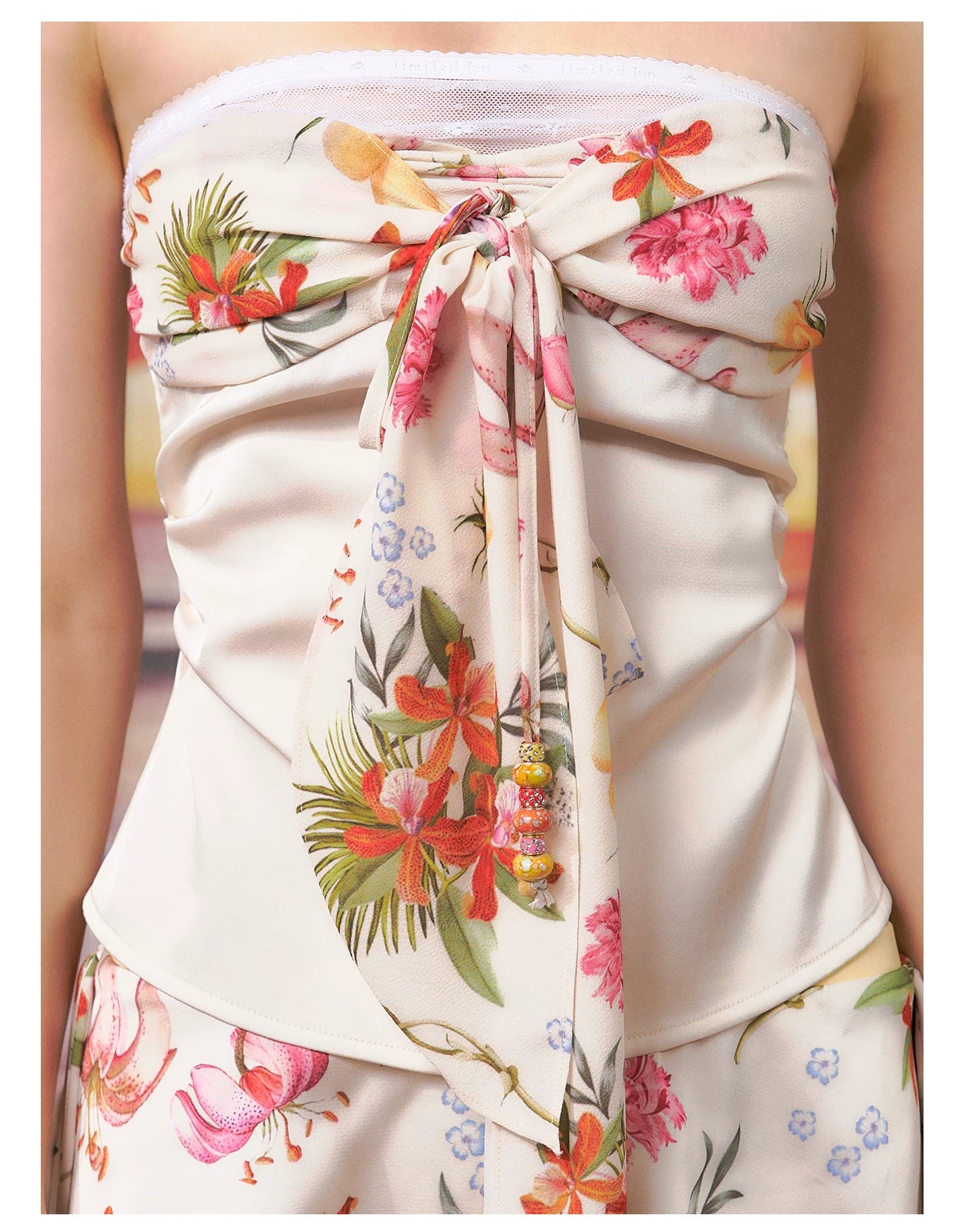 Printed Bandeau Top &amp; Mini Skirt Set