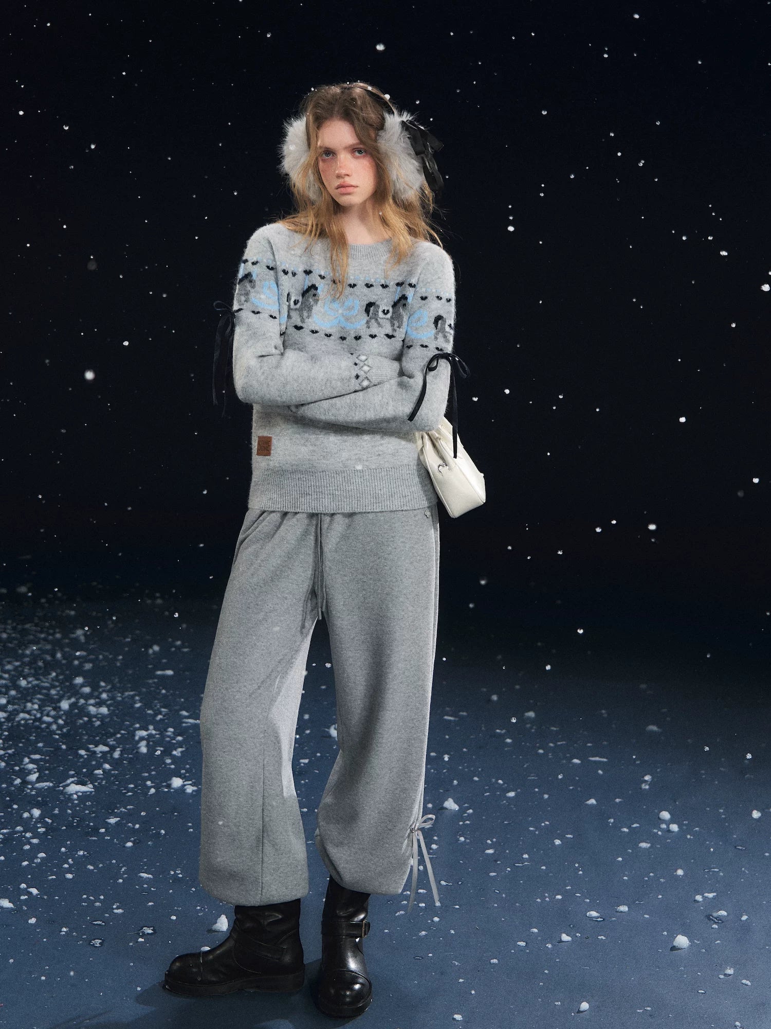 Playful Carousel Jacquard Knit Sweater