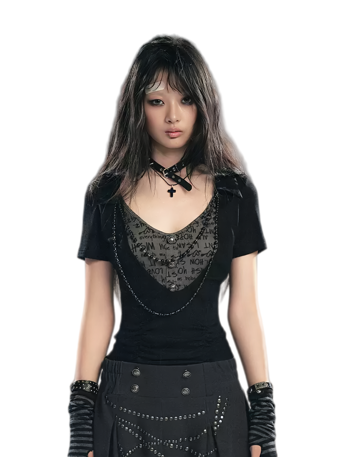 Cest Nous Punk Beaded Letter Tee – T-Shirts &amp; Polos