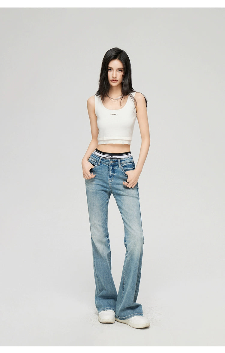 2-in-1 Flared Jeans - CHINASQUAD