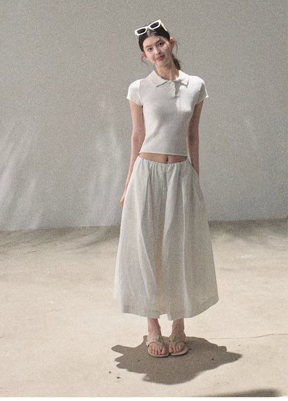 Journey Linen Polo Knit T-Shirt