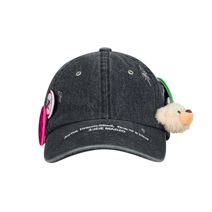 Vintage Badge Denim Baseball Cap