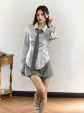 Grey Striped Suit Skort - CHINASQUAD