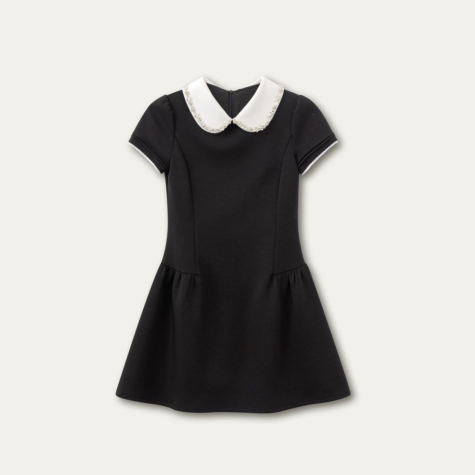 Vintage Crystal Collar Air Layer Princess Dress