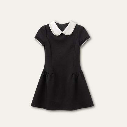 Vintage Crystal Collar Air Layer Princess Dress