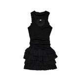 Snoopy Lace Patch Tiered Tank Dress 1Jinn Studio