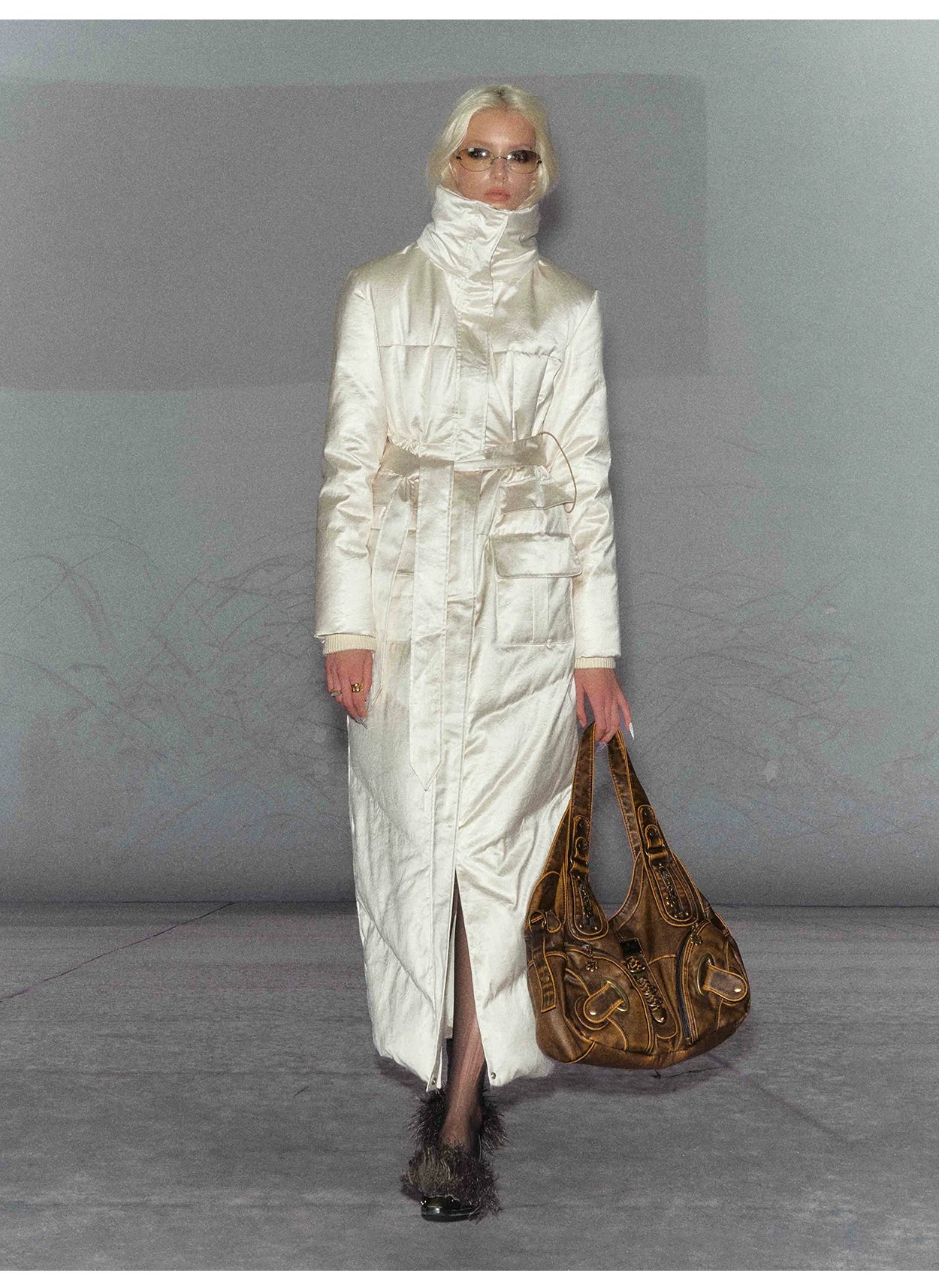 White Duck Down Puffer Coat