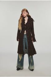 Tassel Knitted Maxi Overcoat - CHINASQUAD