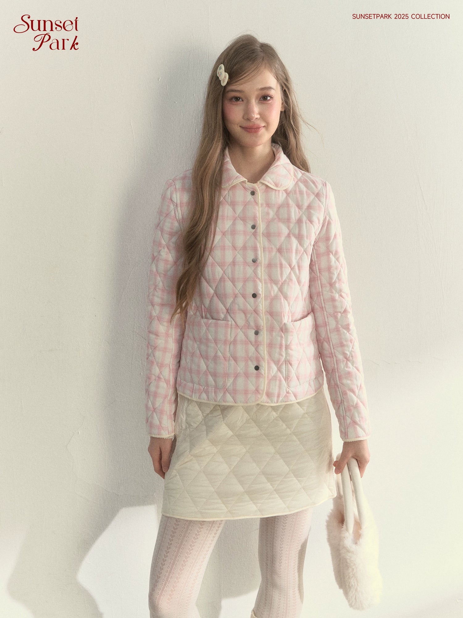 Reversible Quilted Doll Collar Jacket &amp; Skirt Set