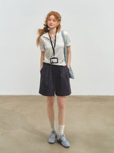 Striped Lace Short-Sleeve Polo Neck T-Shirt - CHINASQUAD