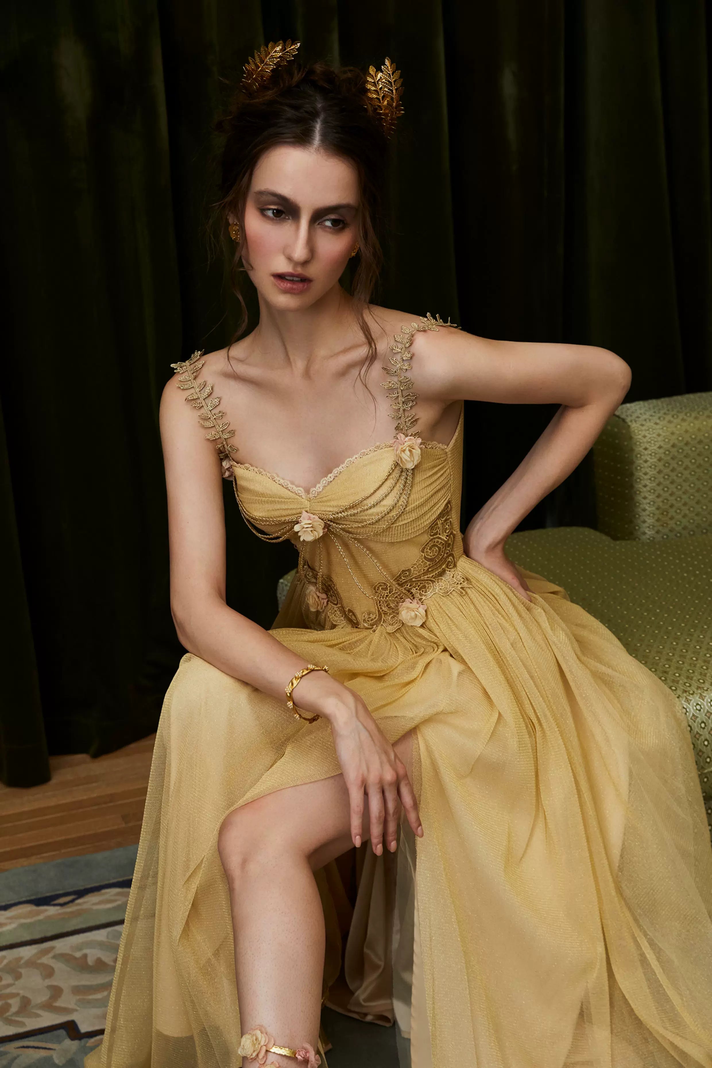 Nile Rose Egyptian-Inspired Corset Gown