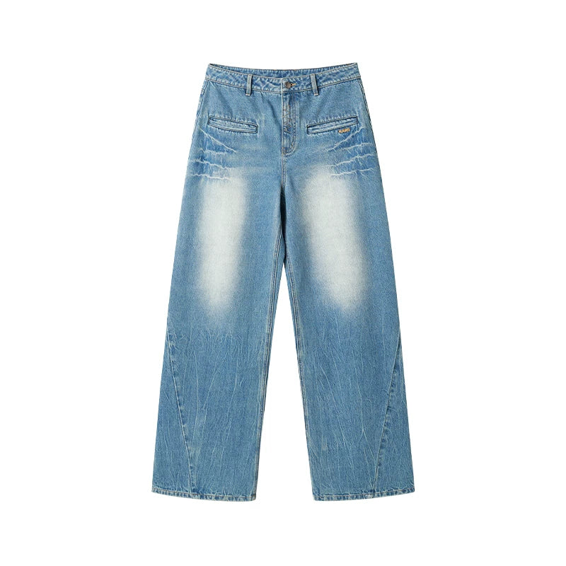 Breathable Relaxed Straight-Leg Denim Jeans