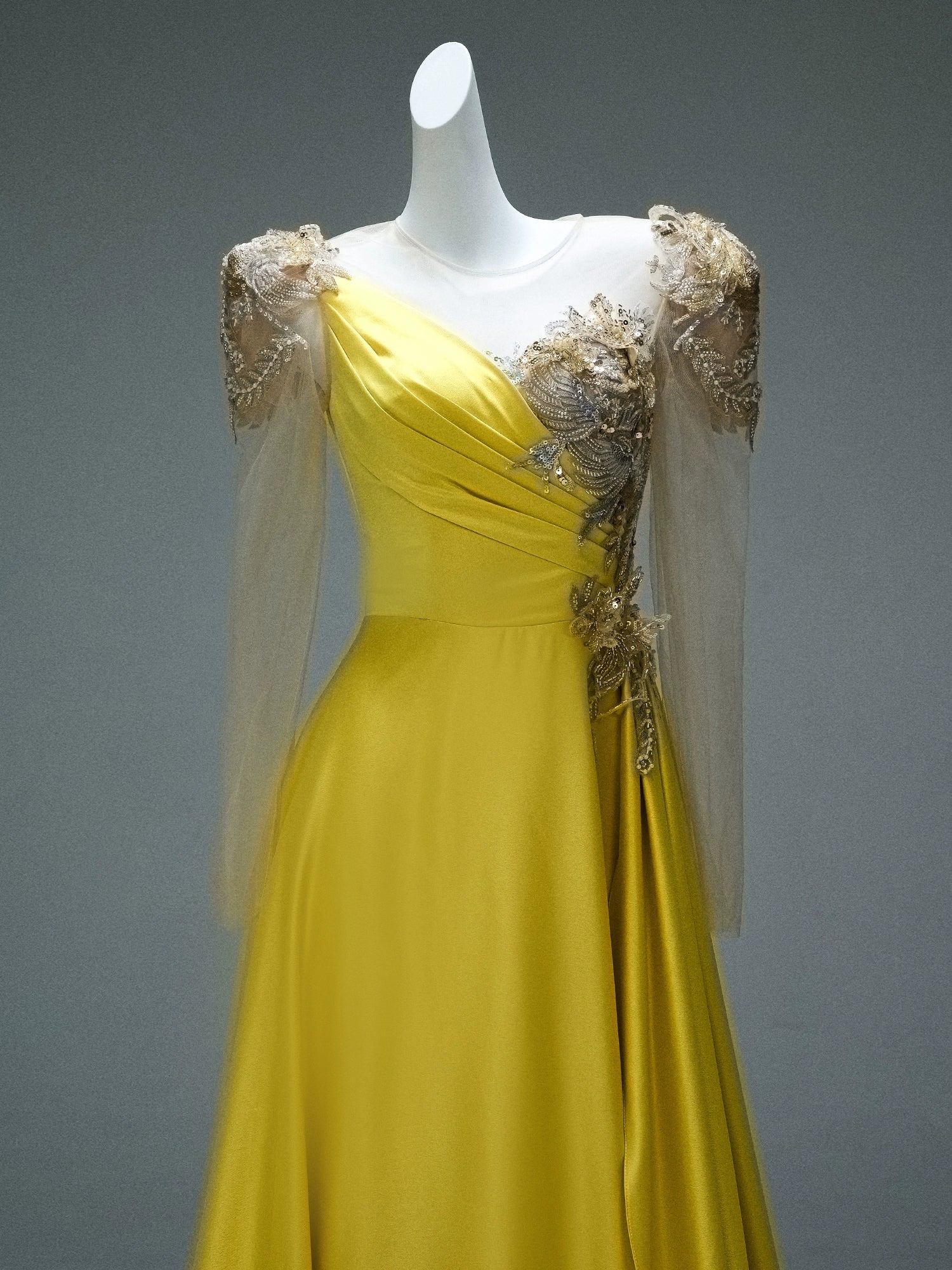 Golden Westwing Embroidered Couture Gown