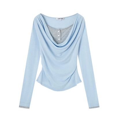 Waist-Cinching Long Sleeve T-Shirt