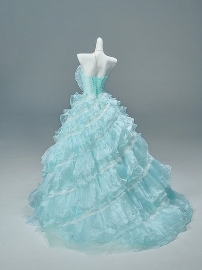 Ethereal “Spirit Princess” Cascading Tulle Couture Gown