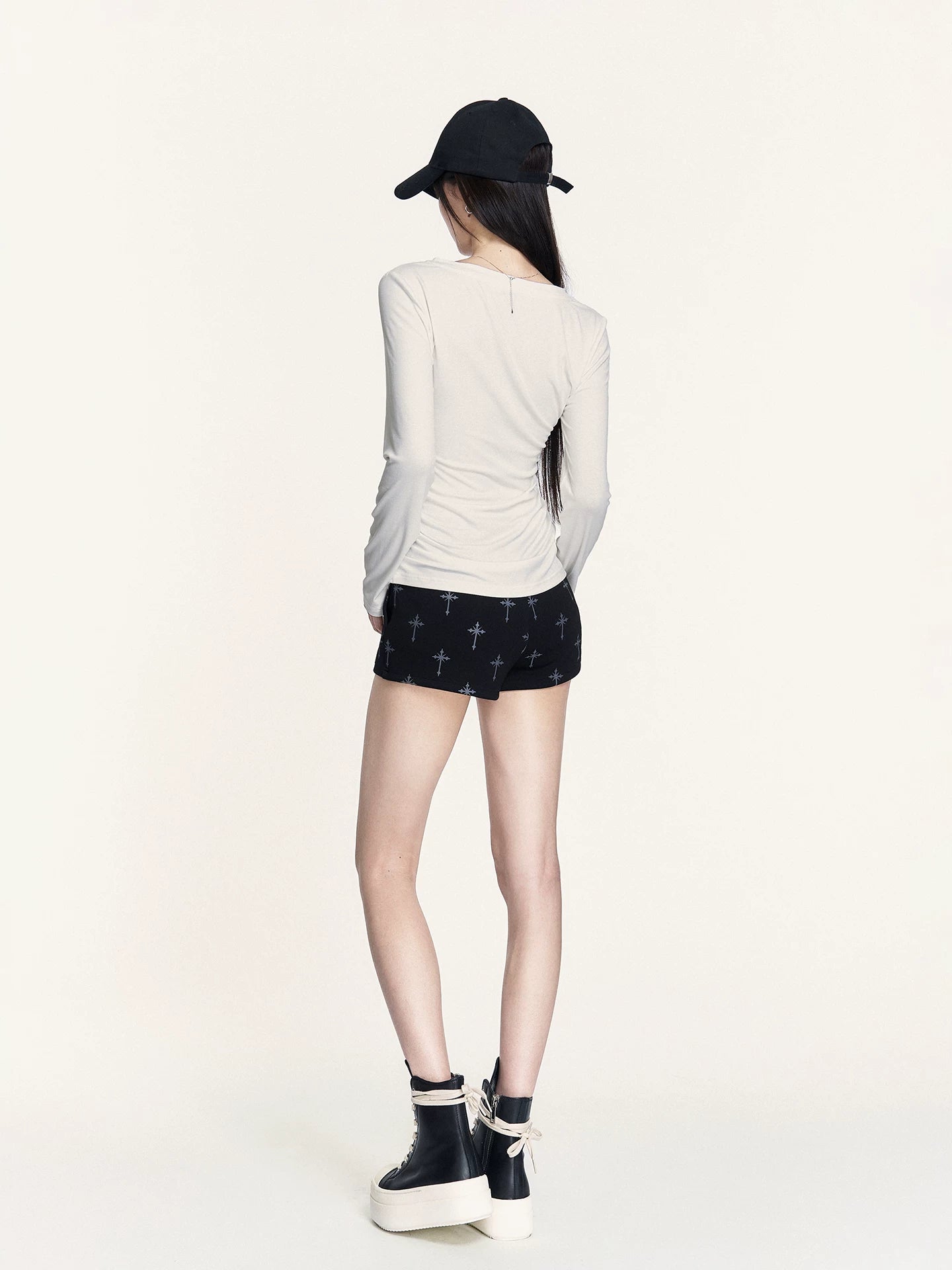 Hooded Sweatshirt Set with Shorts &amp; Flared Pants