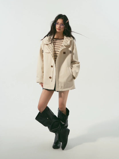 Reversible Hooded Windbreaker Jacket