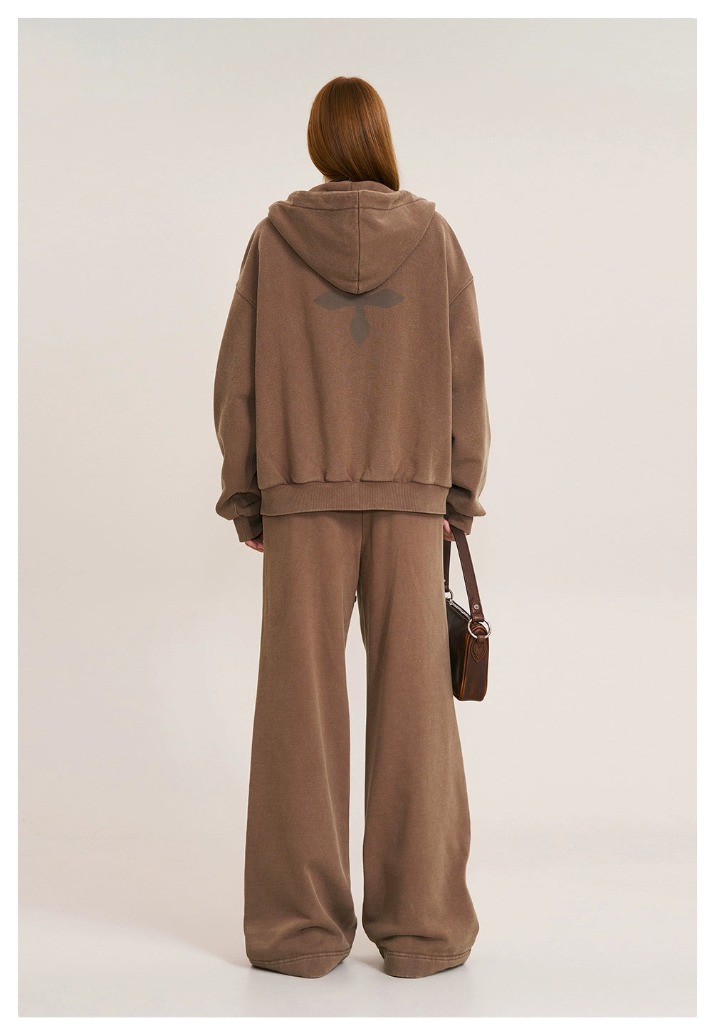 Cross Emblem Oversized Zip-up Hoodie