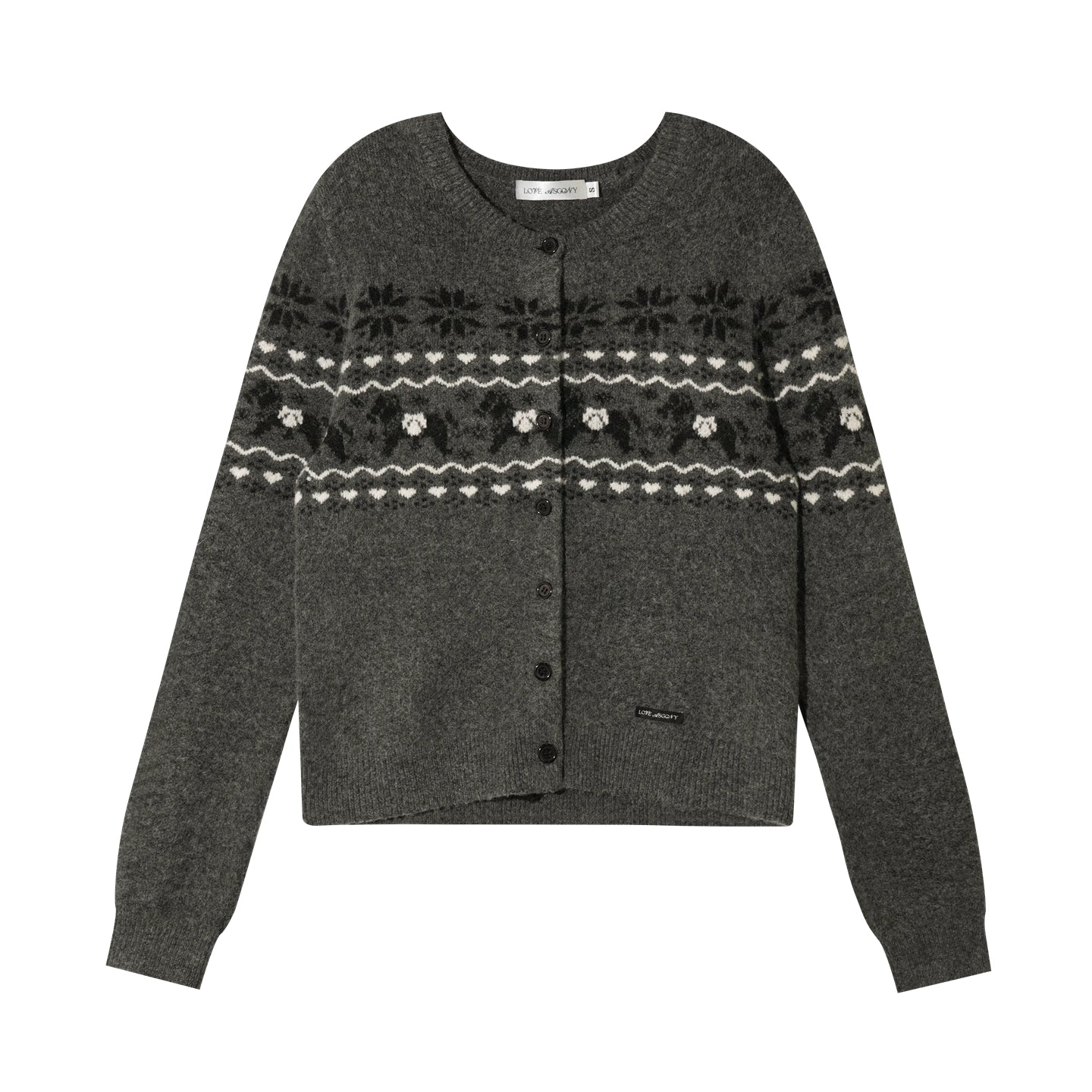 Fair Isle Wool-Blend Knit Cardigan &amp; Scarf Set