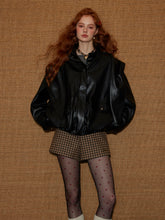 Plaid Suede Belted High-Waist A-Line Shorts - CHINASQUAD