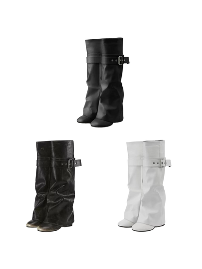 Detachable Leg Convertible Slouch-to-Straight Boots