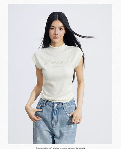Soft Sculpt Rolled-Edge Sleeveless Knit Top