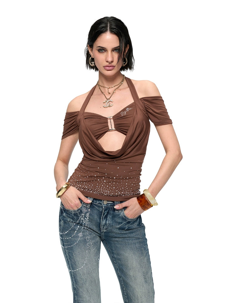 Slim Fit Short Sleeve V-Neck Bustier