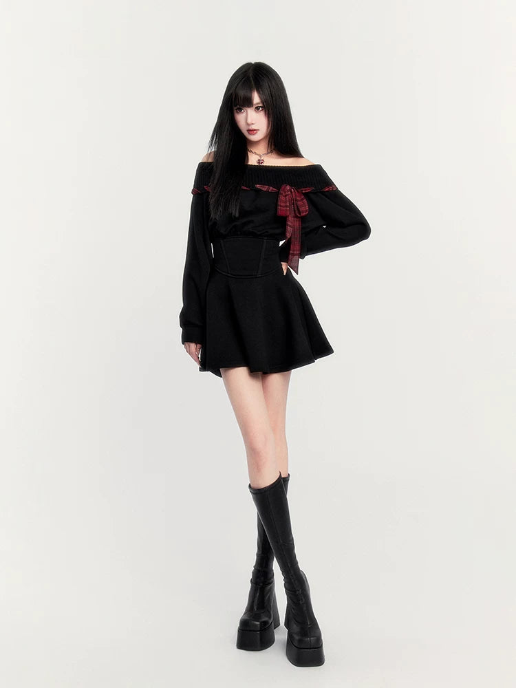 Fleece Waist-Cinching Sweatshirt Dress