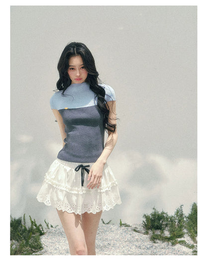 Smoky Mood Knit Crop Top