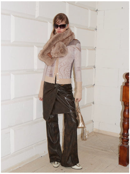 Detachable Two-Way Leather Skirt–Pants